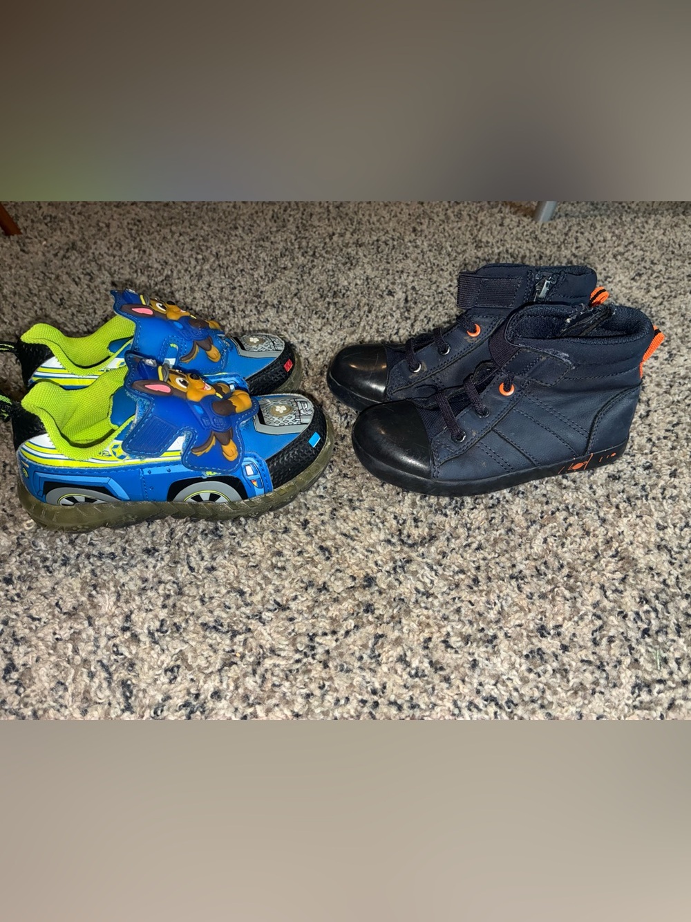 Children's Blue Paw Patrol Rain Boots & Navy High-Top Shoes Set